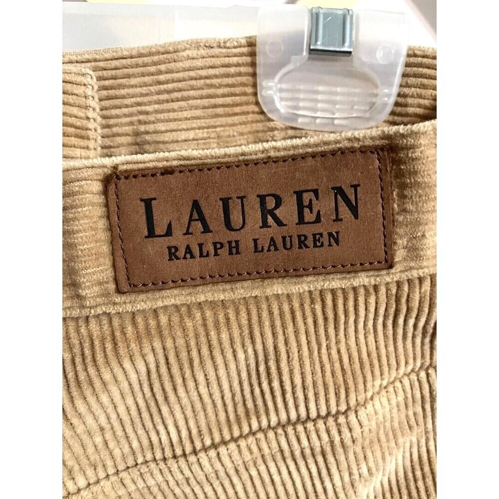 Lauren Ralph Lauren Girls Corduroy Pants‎ Beige 8 Preppy School Aesthetic Chic - Picture 5 of 11